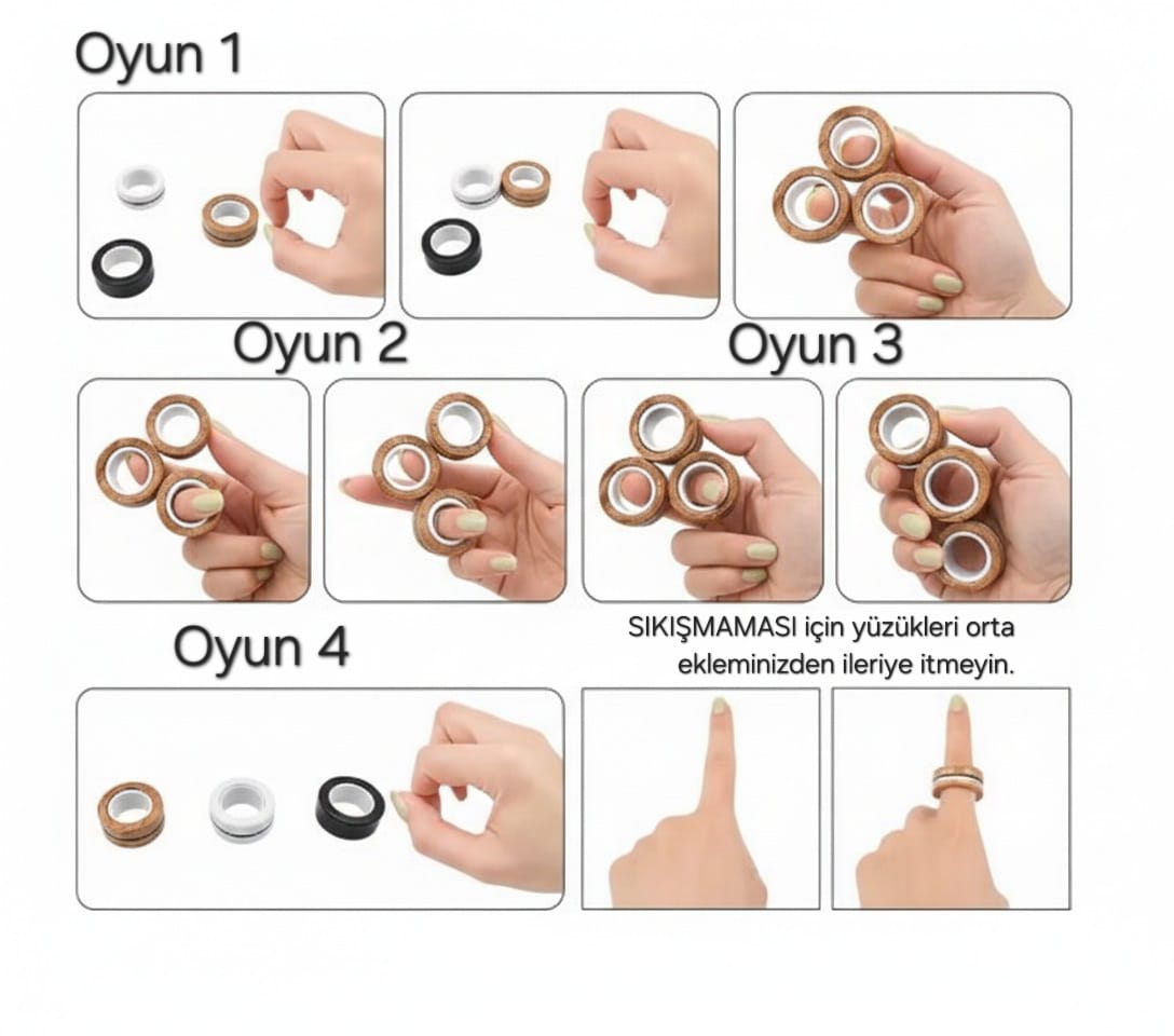 OrbitRings - Premium Manyetik Stres Yüzükleri (3'lü Set)
