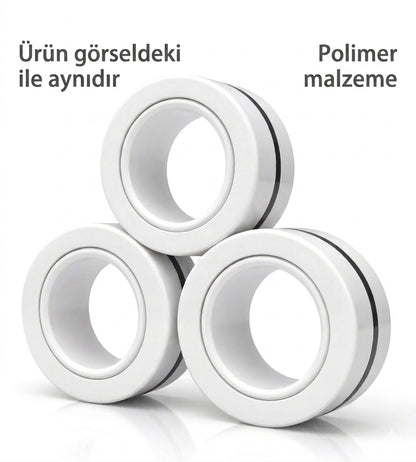 OrbitRings - Premium Manyetik Stres Yüzükleri (3'lü Set)